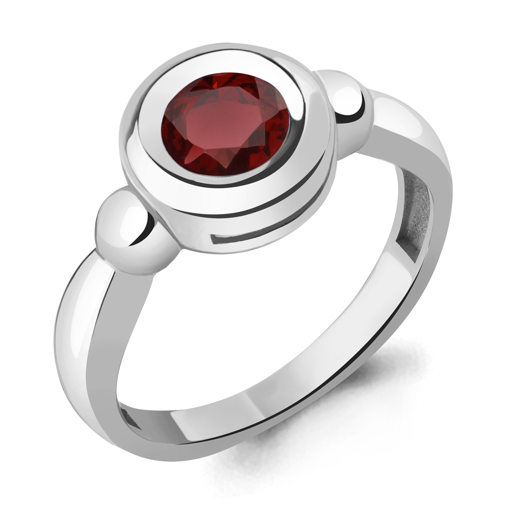 

Кольцо из серебра с гранатом р. 16,5 Aquamarine 6956603_925_р, 6956603_925_р
