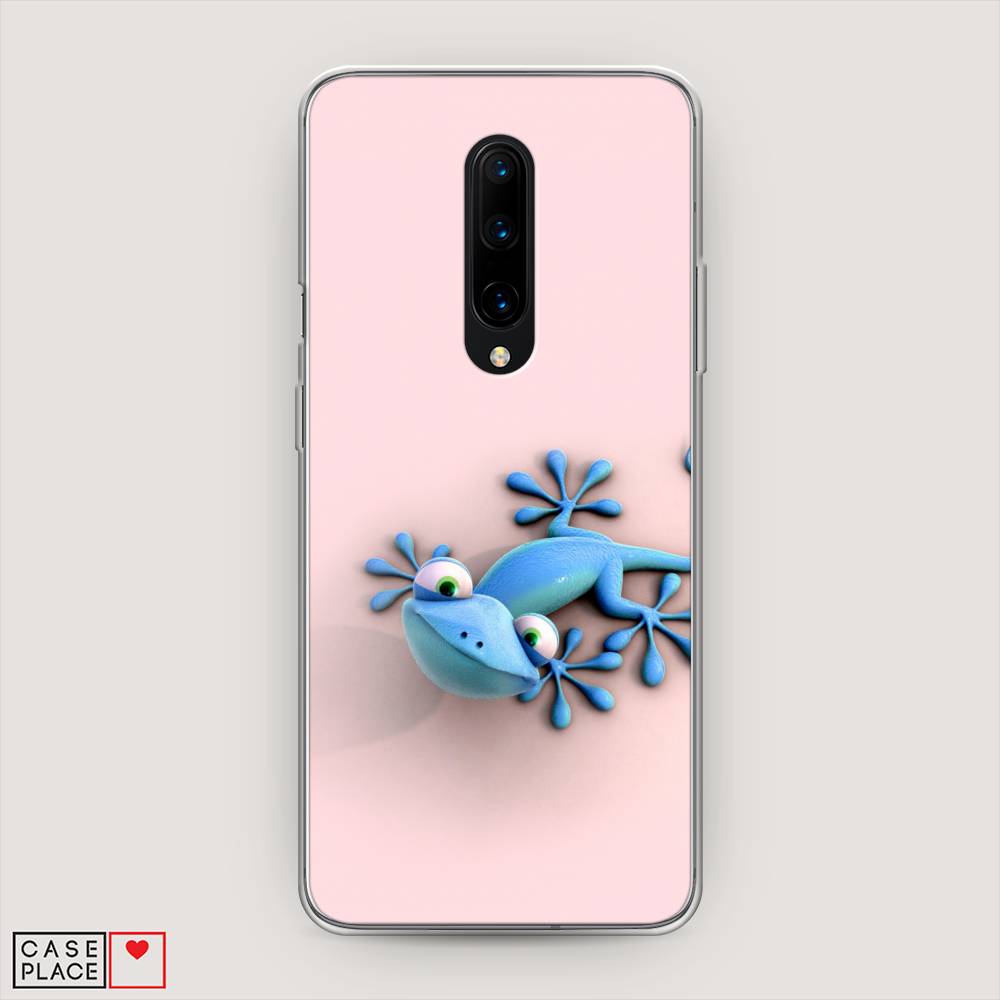 

Чехол Awog на OnePlus 8 / ВанПлас 8 "Голубая ящерка", Розовый;голубой;белый, 151250-2