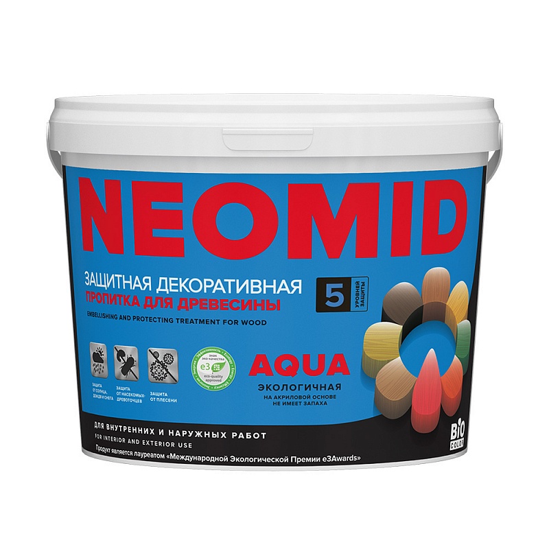 фото Пропитка для дерева neomid bio color aqua