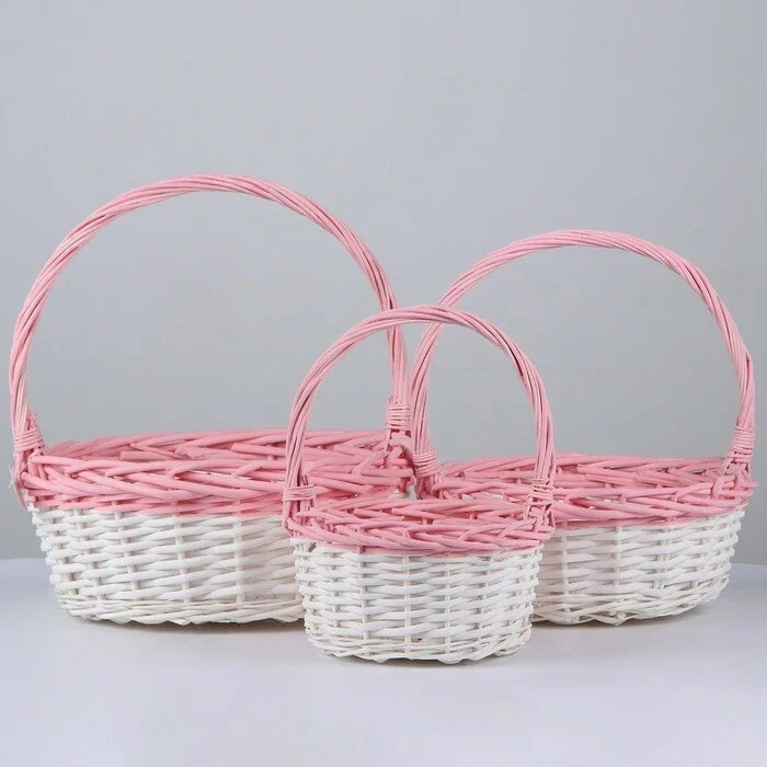 

Набор корзин, 3 шт, 36x14x39 см, 32x12x34 см, 27x11x29 см, ива