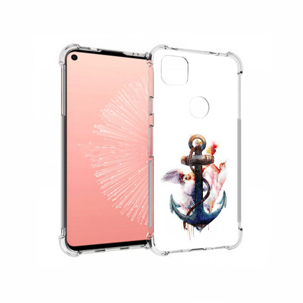 

Чехол MyPads Tocco для Google Pixel 4A якорь с птицами, Прозрачный, Tocco