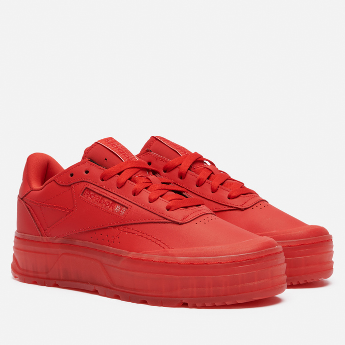 

Кроссовки женские Reebok Club C Double GEO красные 38.5 EU, Club C Double GEO