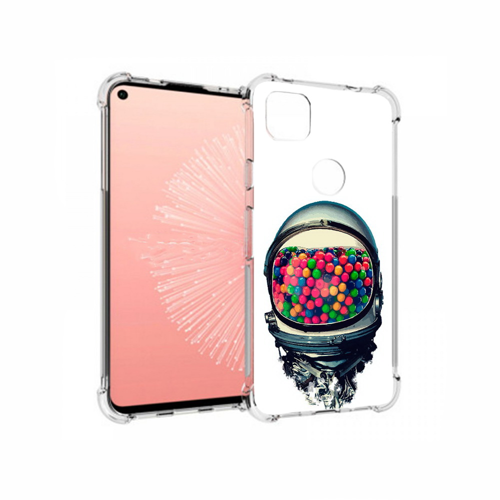 

Чехол MyPads Tocco для Google Pixel 4A шлем космонавта, Прозрачный, Tocco