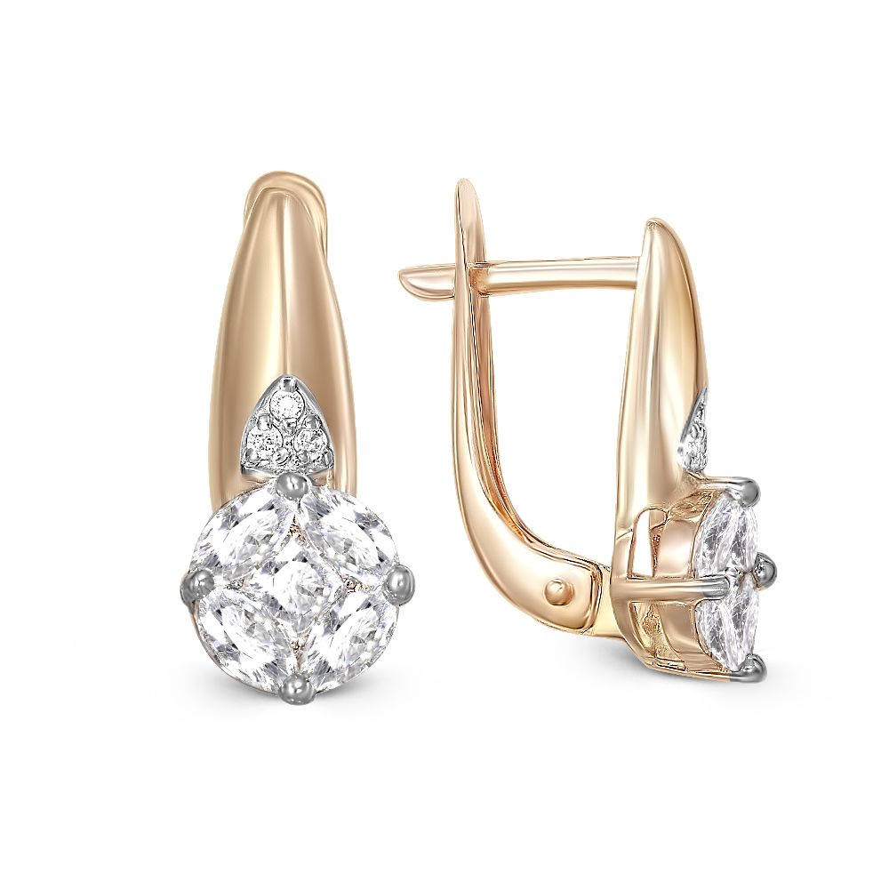

Серьги из красного золота с фианитом NEWGOLD 094846_02_01_005_0004, 094846_02_01_005_0004