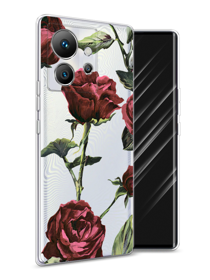 

Чехол Awog на Infinix Zero Ultra 5G "Бордовые розы фон", Красный, 3102850-8