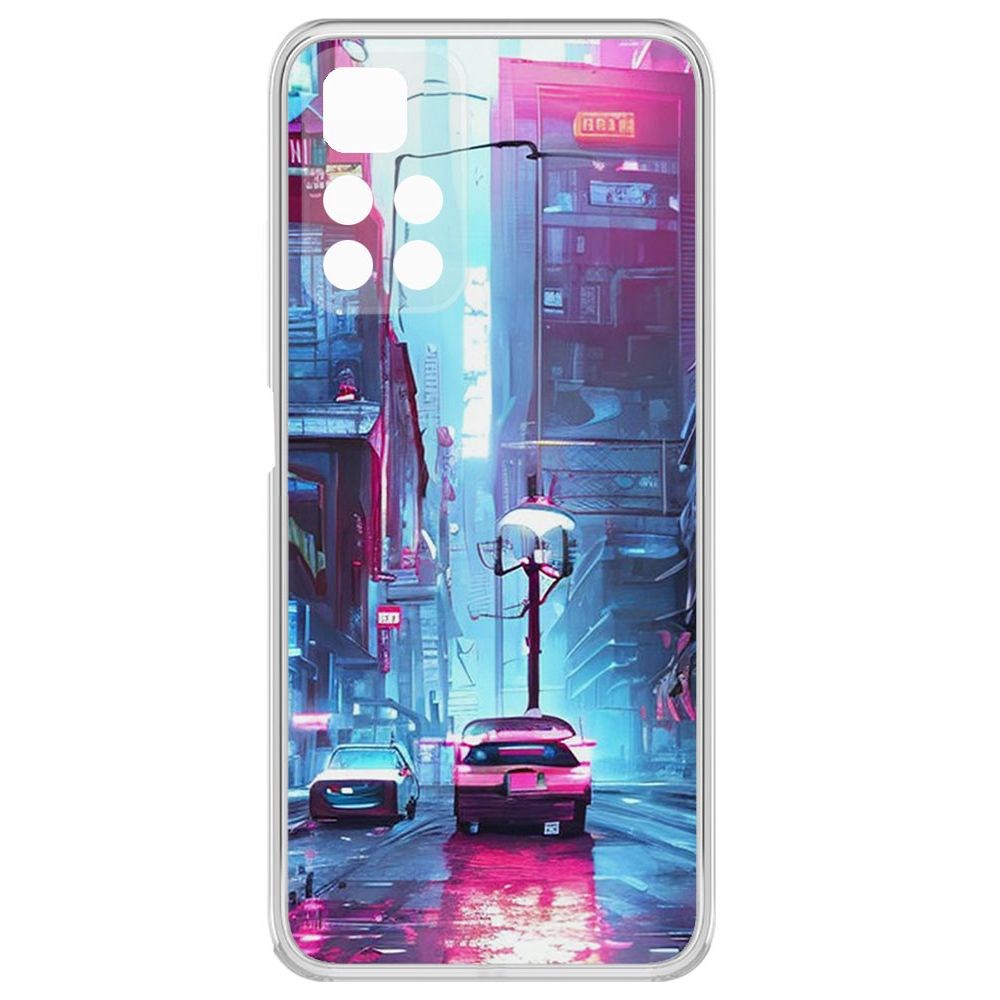

Чехол-накладка Krutoff Clear Case Киберпанк Улица для Xiaomi Redmi Note 11 Pro+ 5G, Прозрачный
