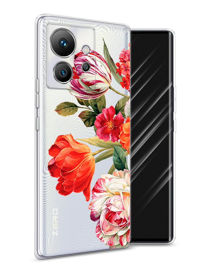 

Чехол Awog на Infinix Zero Ultra 5G "Весенний букет", Красный;розовый;зеленый, 3102850-8