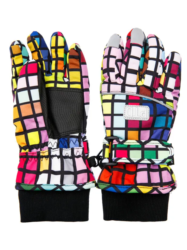 

Перчатки текстильные для девочек PlayToday, черный,цветной, 16 (128-140 см), Черный;разноцветный, 32321045