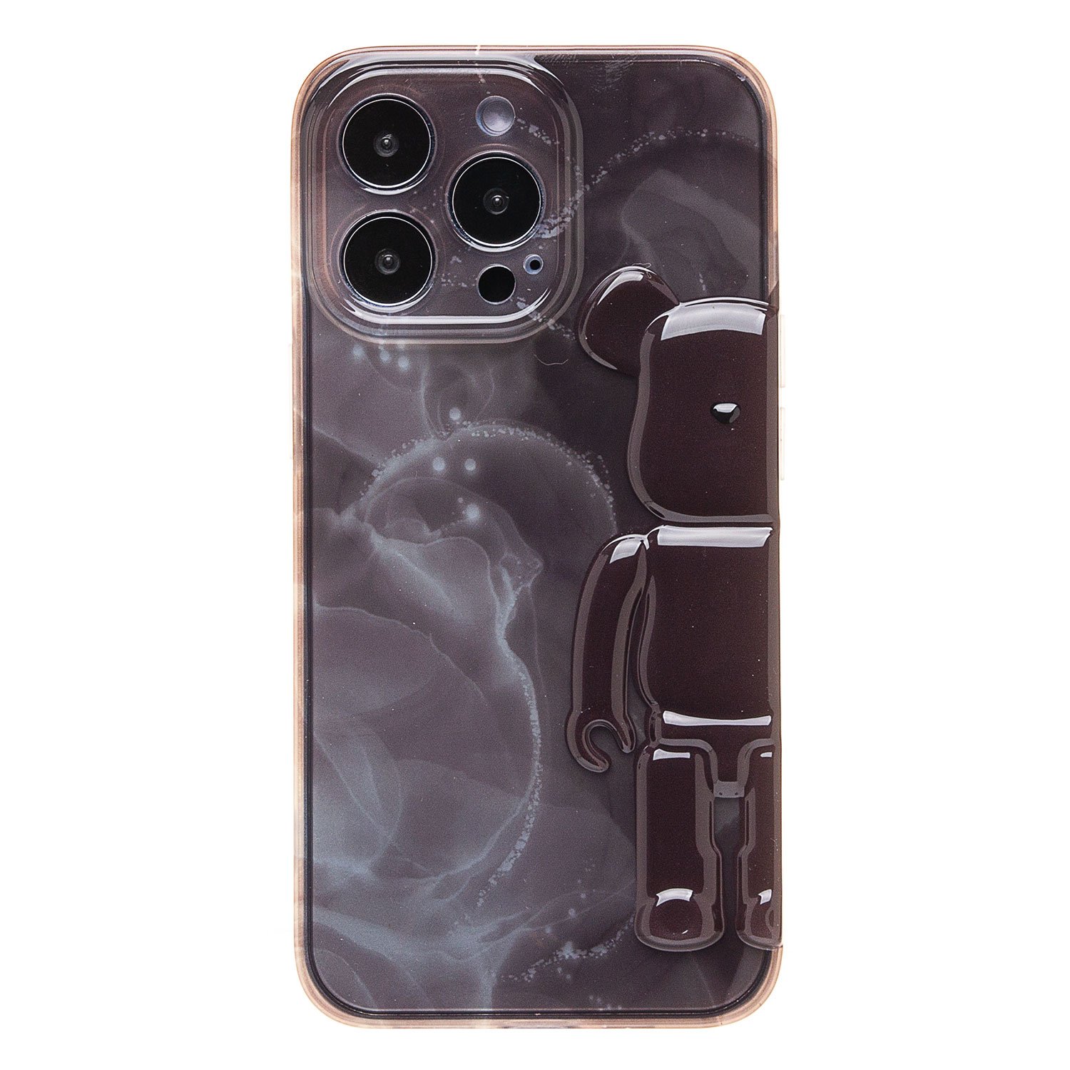 

Чехол iPhone 13 Pro силиконовый Мишка №3 <бордовый>