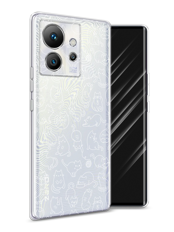 

Чехол Awog на Infinix Zero Ultra 5G "Шкодливые котики", Прозрачный;бежевый, 3102850-2