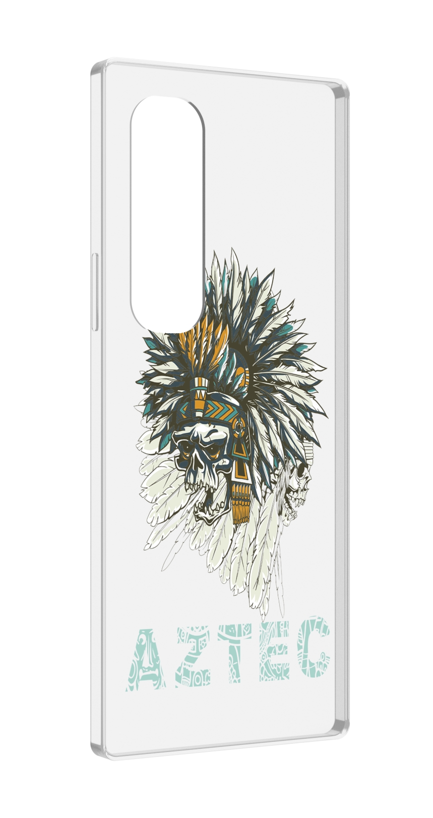 

Чехол MyPads скелет индеец для Samsung Galaxy Z Fold 4 (SM-F936), Прозрачный, Tocco