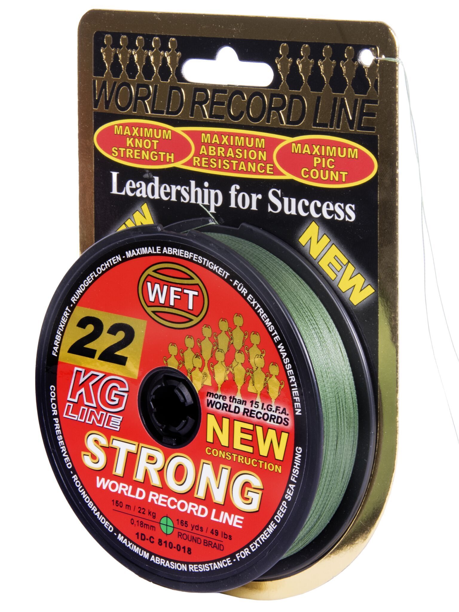 Рыболовная леска WFT Kg Strong 150 м, 0.18 мм Green