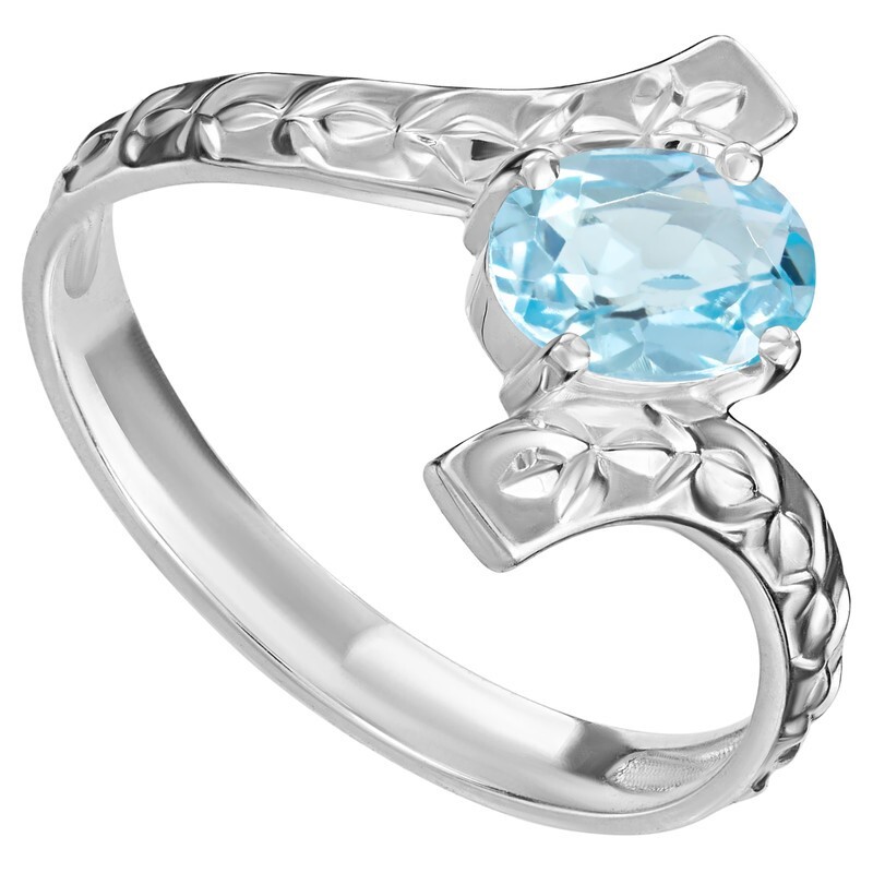 

Кольцо из серебра с голубым топазом (Swiss) р.  LAZURIT-ONLINE 8490AG, 8490AG