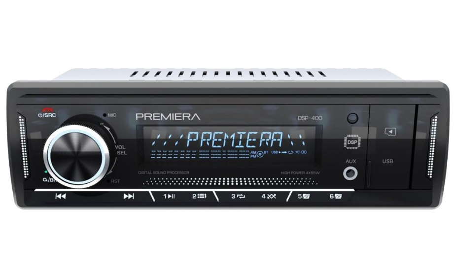 Автомагнитола Premiera Dsp-400 Fm/Usb/Sd Ресивер С Bluetooth И Dsp, Многоцветная Подсветкa