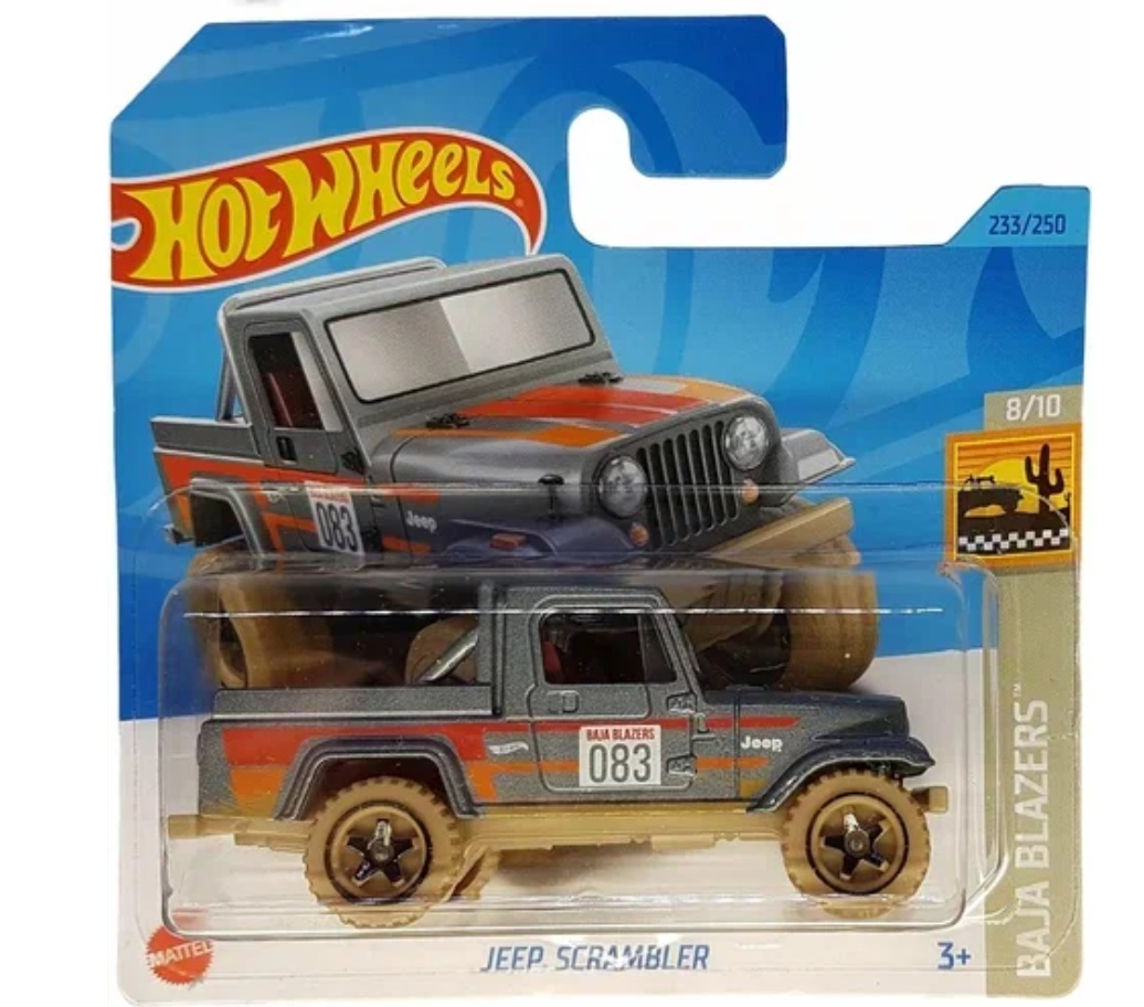 Машинка базовой коллекции Hot Wheels JEEP SCRAMBLER 5785 HKG78 серебристый,  серый