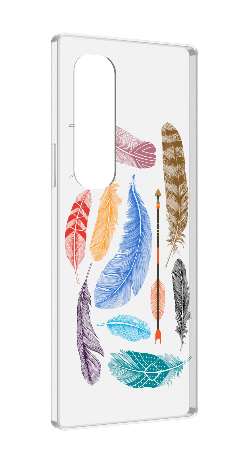 

Чехол MyPads разноцветные перья для Samsung Galaxy Z Fold 4 (SM-F936), Прозрачный, Tocco