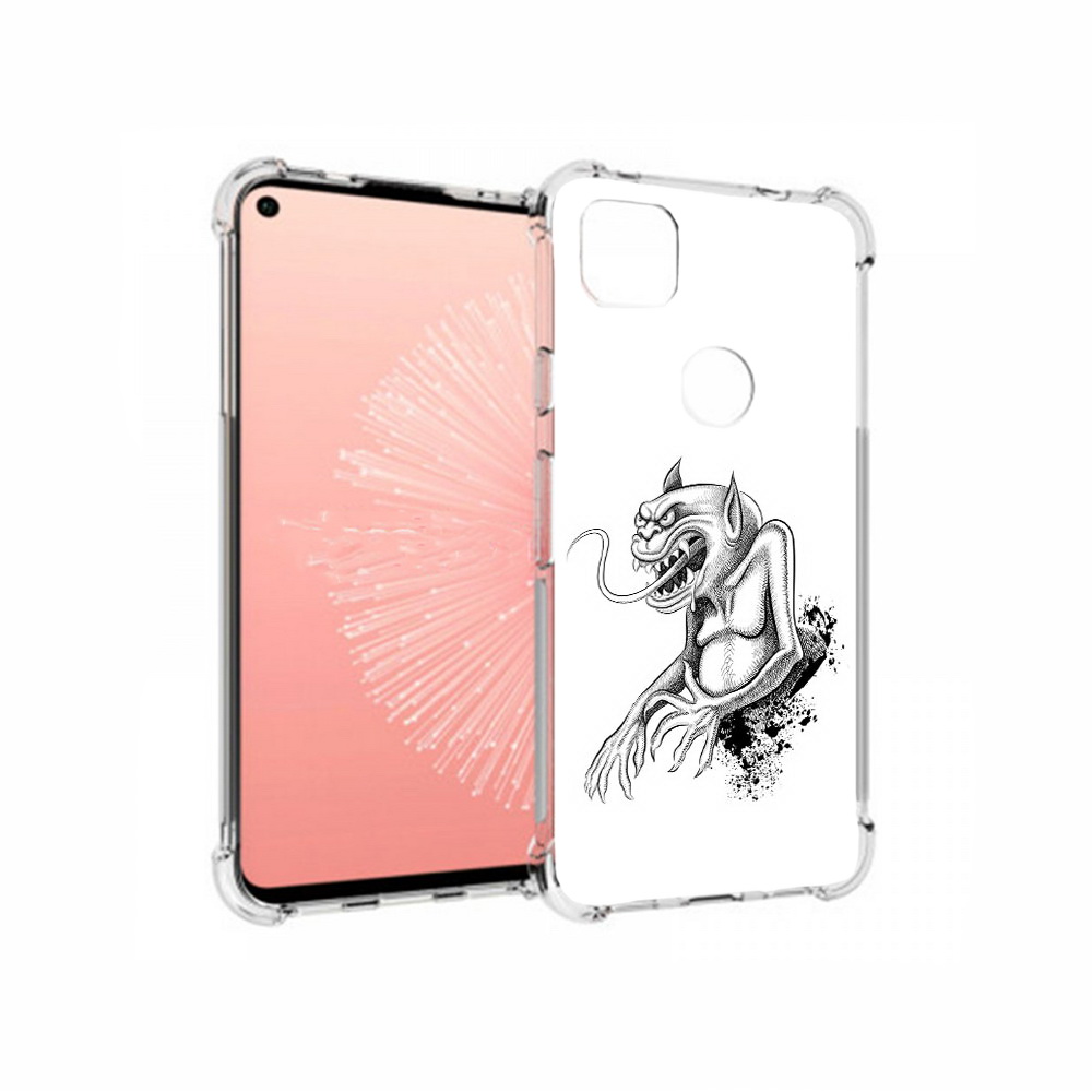 

Чехол MyPads Tocco для Google Pixel 4A чорт, Прозрачный, Tocco