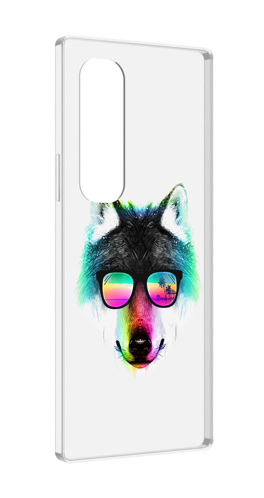 Чехол MyPads радужный волк для Samsung Galaxy Z Fold 4 (SM-F936)