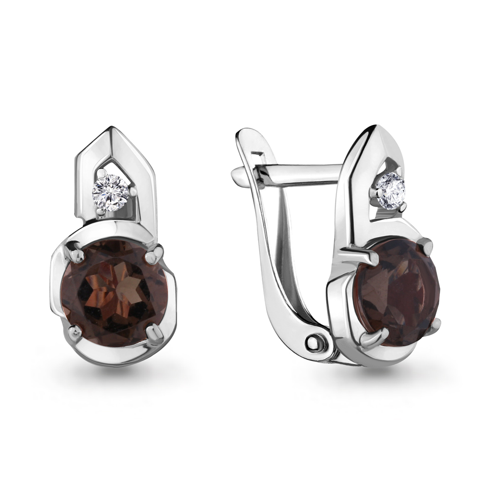 

Серьги из серебра с кварцем Aquamarine 4469201А_925_р, 4469201А_925_р