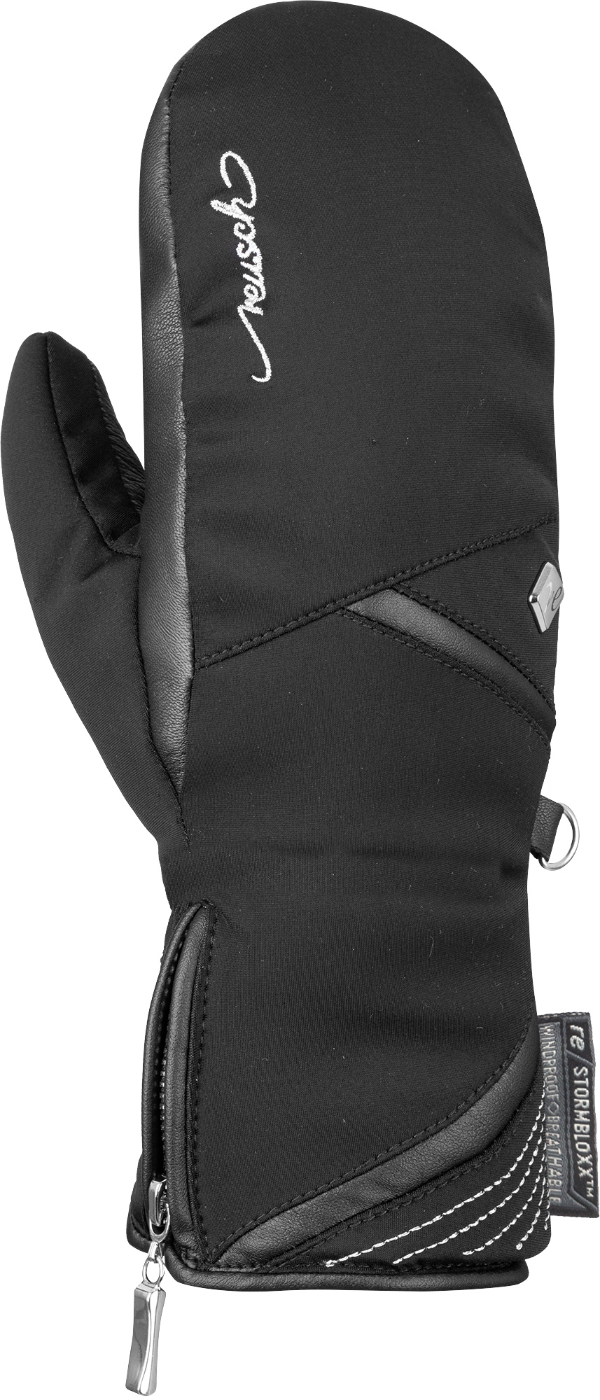 

Варежки Reusch Lore Stormbloxx Mitten Black/Silver (Inch (Дюйм):8,5), Lore Stormbloxx Mitten