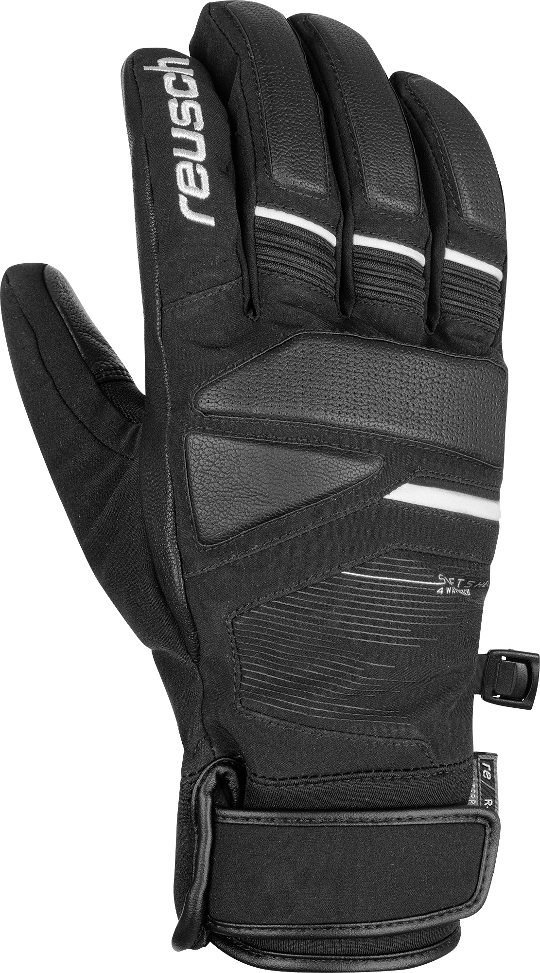 фото Перчатки горнолыжные reusch storm r-tex xt black/white (inch (дюйм):8)