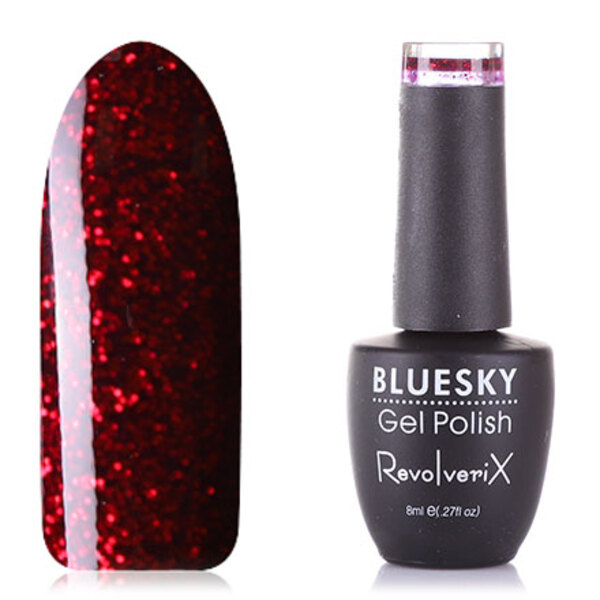 

Гель-лак Bluesky RevolveriX с блестками, плотный, 4117, №036 темно-фиолетовый, 8 мл