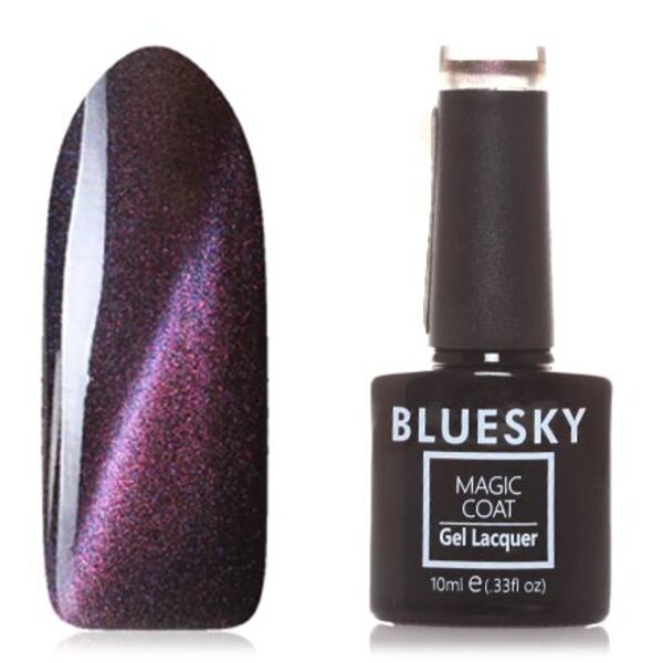 

Гель-лак Bluesky Magic Coat с микроблестками, полупрозрачный, 3554, №006 черный, 8 мл