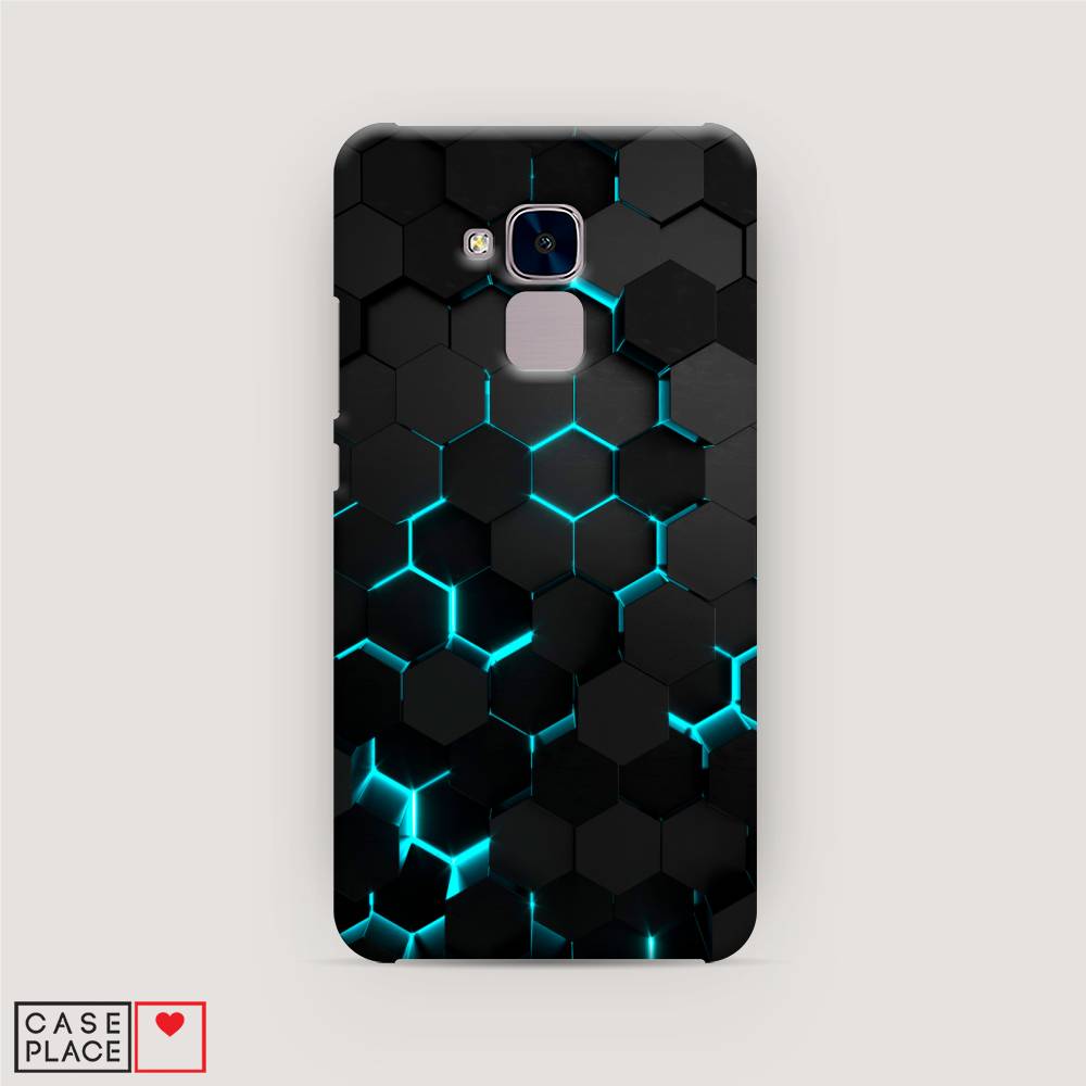 фото Чехол awog "соты бирюзовые" для honor 5c