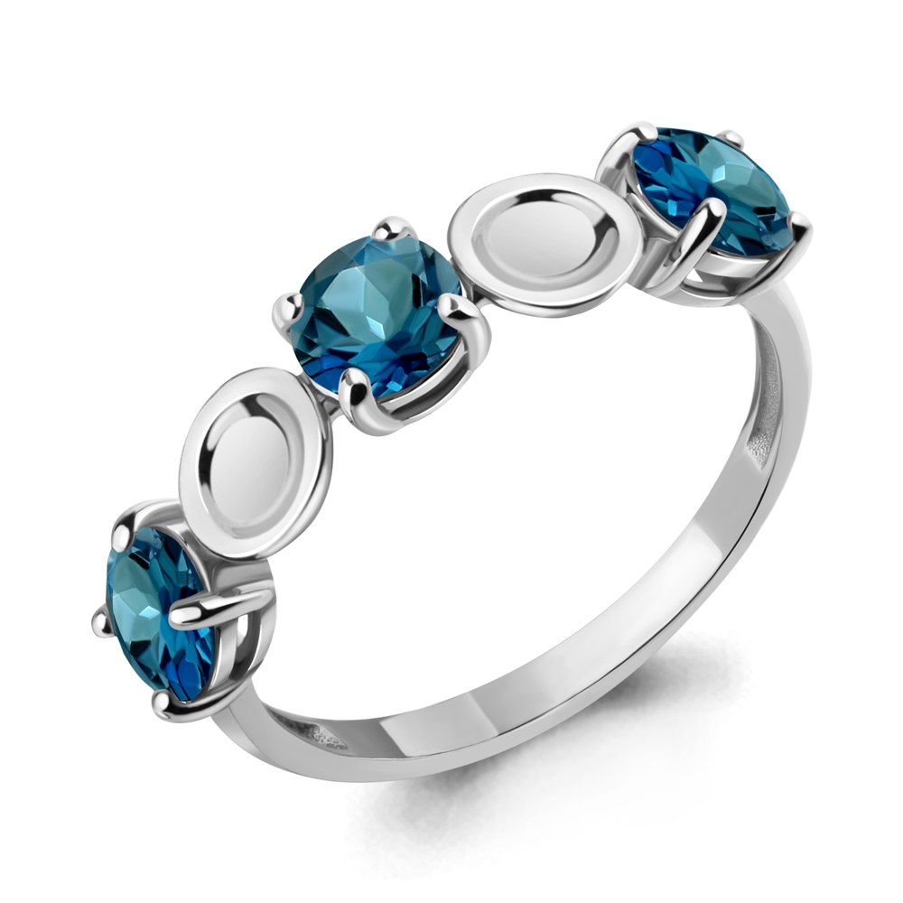 

Кольцо из серебра с топазом р. 17 Aquamarine 6956408_925_р, 6956408_925_р
