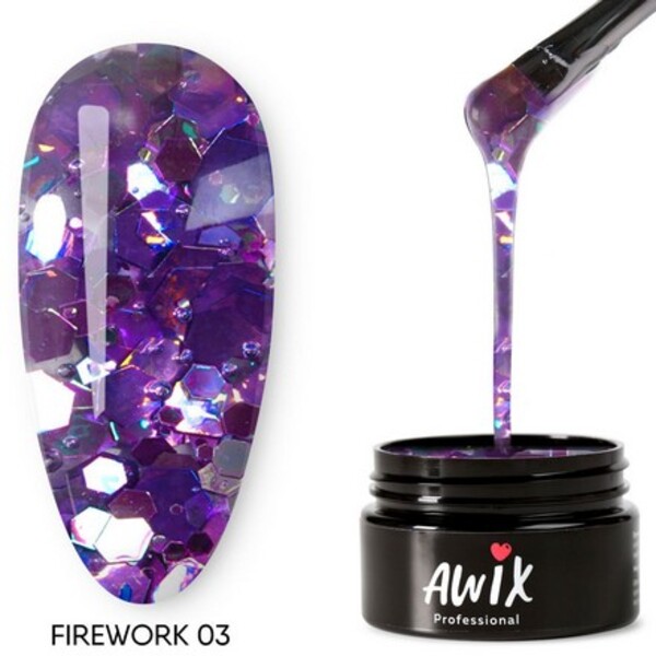 фото Гель-лак awix professional awix firework 03, 8 г