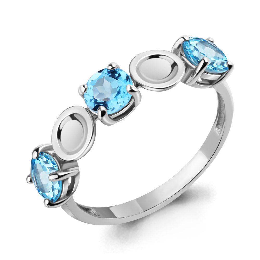 

Кольцо из серебра с топазом р. , Aquamarine 6956405_925_р, 6956405_925_р