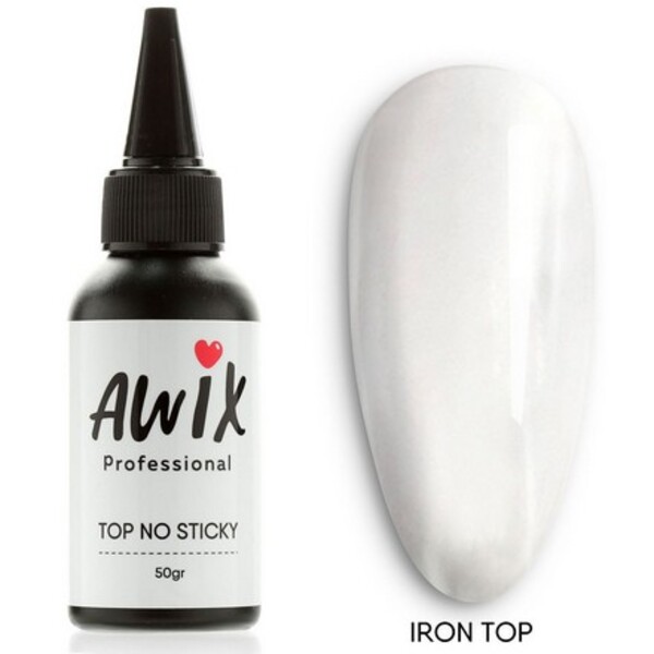 Купить Закрепитель для гель-лака AWIX Professional Iron Top без липкого слоя, 50 мл