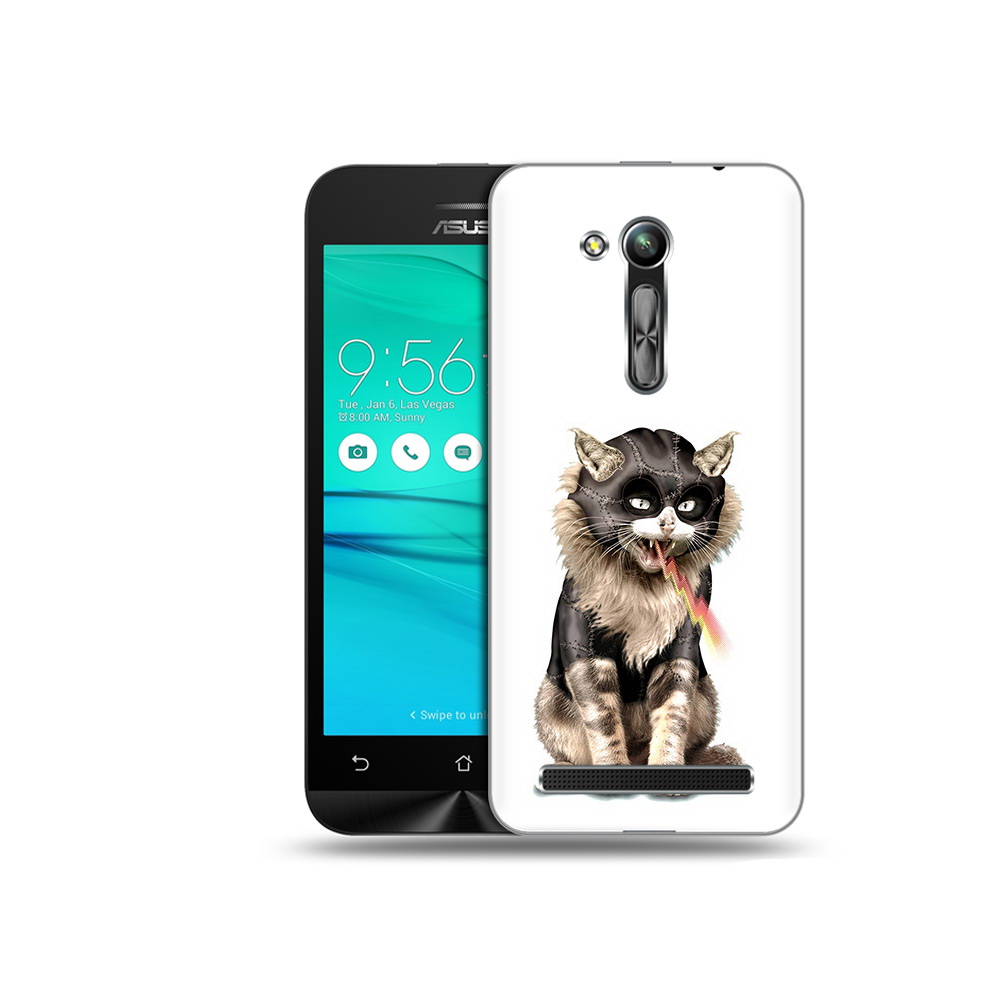 

Чехол MyPads Tocco для Asus ZenFone Go (ZB452KG) дьяволский кот, Прозрачный, Tocco