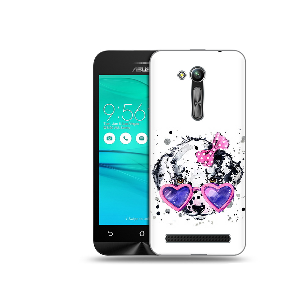

Чехол MyPads Tocco для Asus ZenFone Go (ZB452KG) долматинец в очках, Прозрачный, Tocco