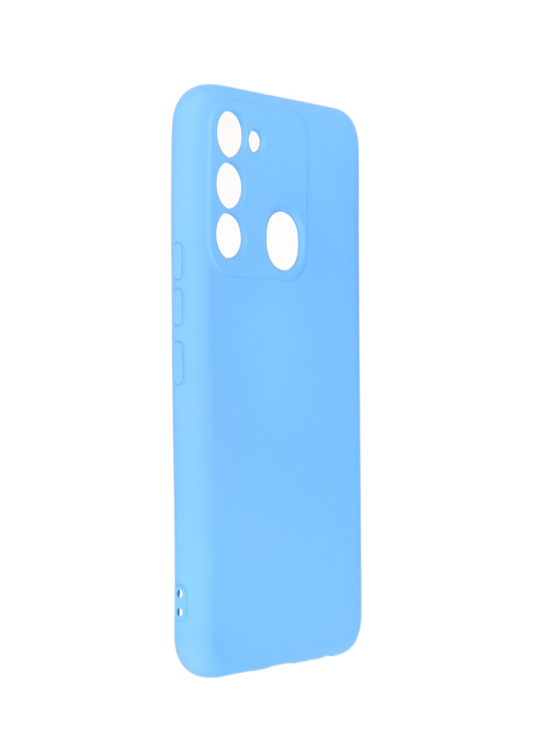 фото Чехол neypo для tecno spark 8c / spark go 2022 silicone 2.0mm blue-light blue nsc54460