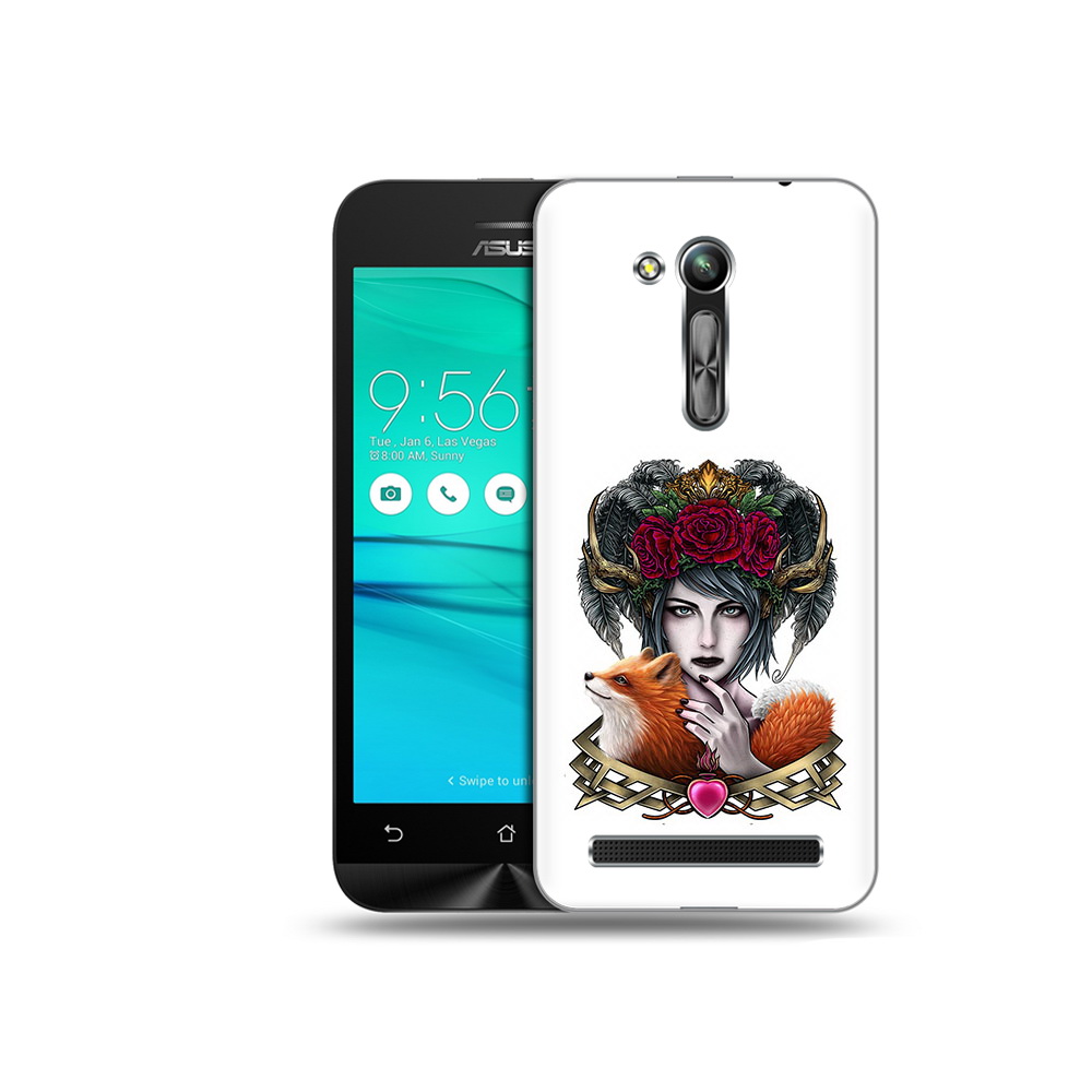 

Чехол MyPads Tocco для Asus ZenFone Go (ZB452KG) девушка с лисой, Прозрачный, Tocco