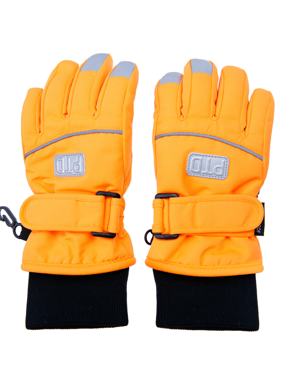 Перчатки текстильные для девочек PlayToday, светло-розовый,черный, 14 (110-116 см)