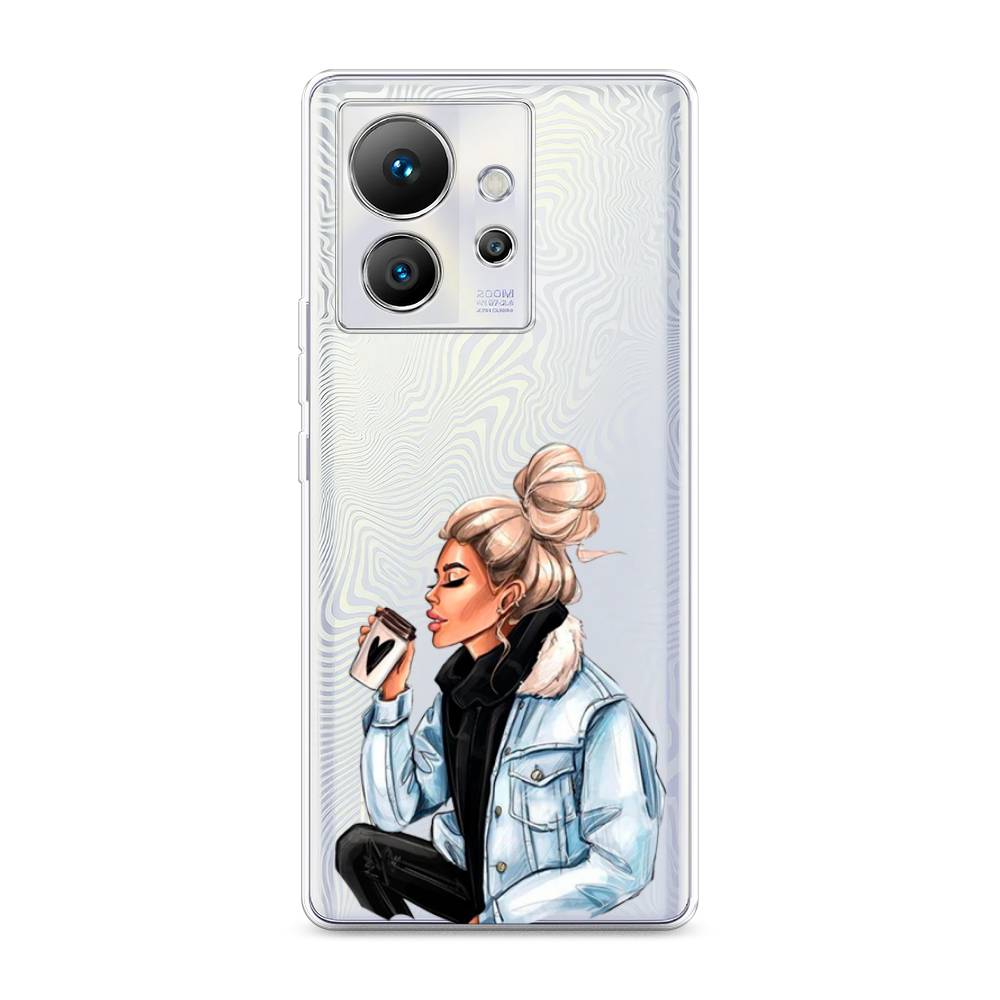 

Чехол Awog на Infinix Zero Ultra 5G "Cute girl", Бежевый;черный;голубой, 3102850-7