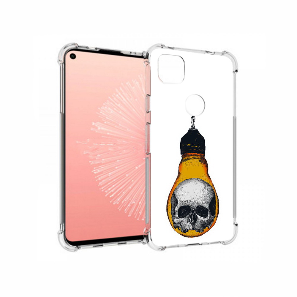 Чехол MyPads Tocco для Google Pixel 4A череп в лампочке