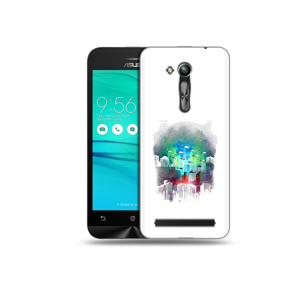Чехол MyPads Tocco для Asus ZenFone Go (ZB452KG) город в свечении