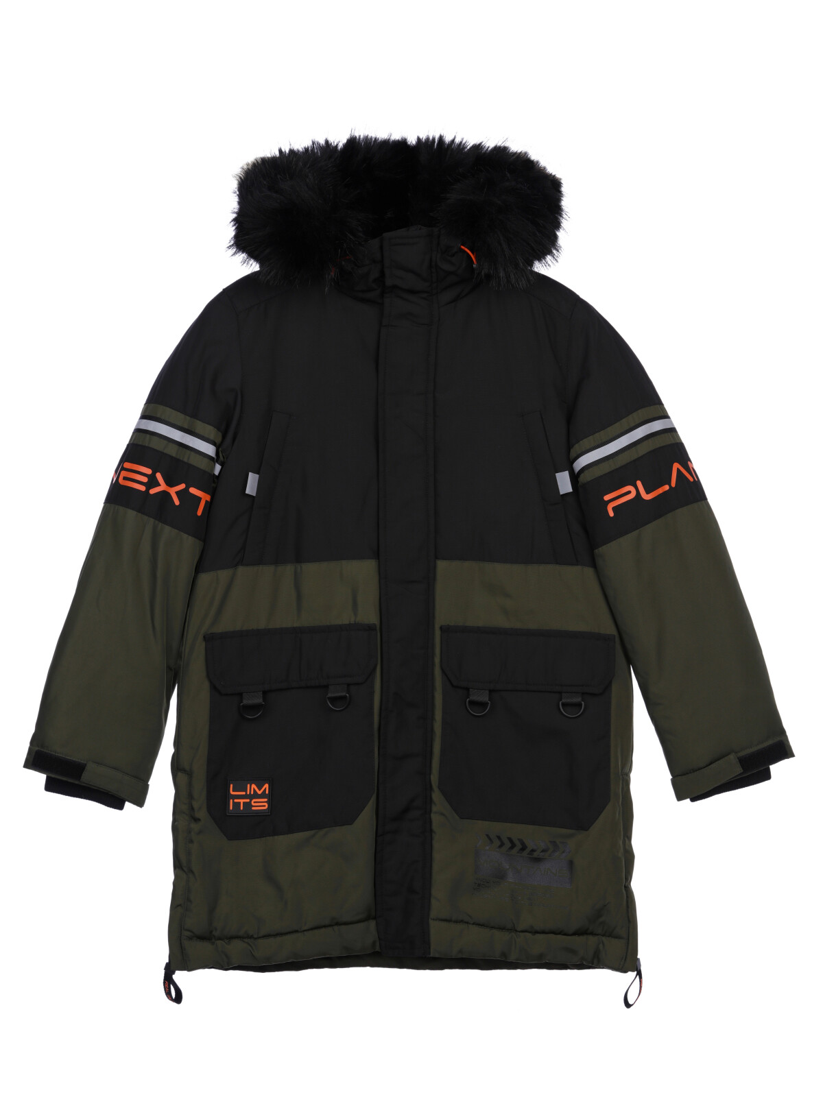 Пальто текстильное с полиуретановым покрытием для мальчиков PlayToday, черный,хаки, 170