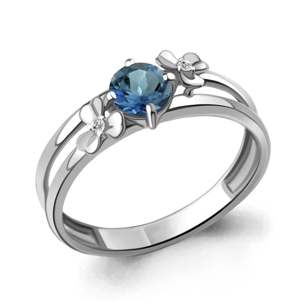 фото Кольцо из серебра с топазом р. 18 aquamarine 6956208а_925_р