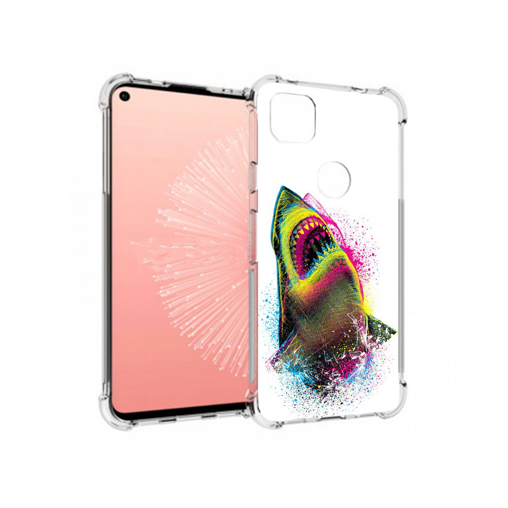 

Чехол MyPads Tocco для Google Pixel 4A челюсти-2, Прозрачный, Tocco