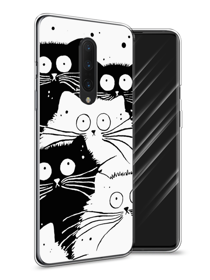 

Чехол Awog на OnePlus 8 / ВанПлас 8 "Коты черно-белые", Черный;белый, 151250-2