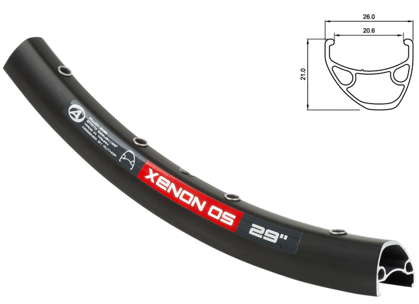 

Обод 29/28" двойной пист д/диск торм (622х26/20,6х21 32отв) спорт черн Xenon Pro 29 AUTHOR, Черный, Xenon Pro
