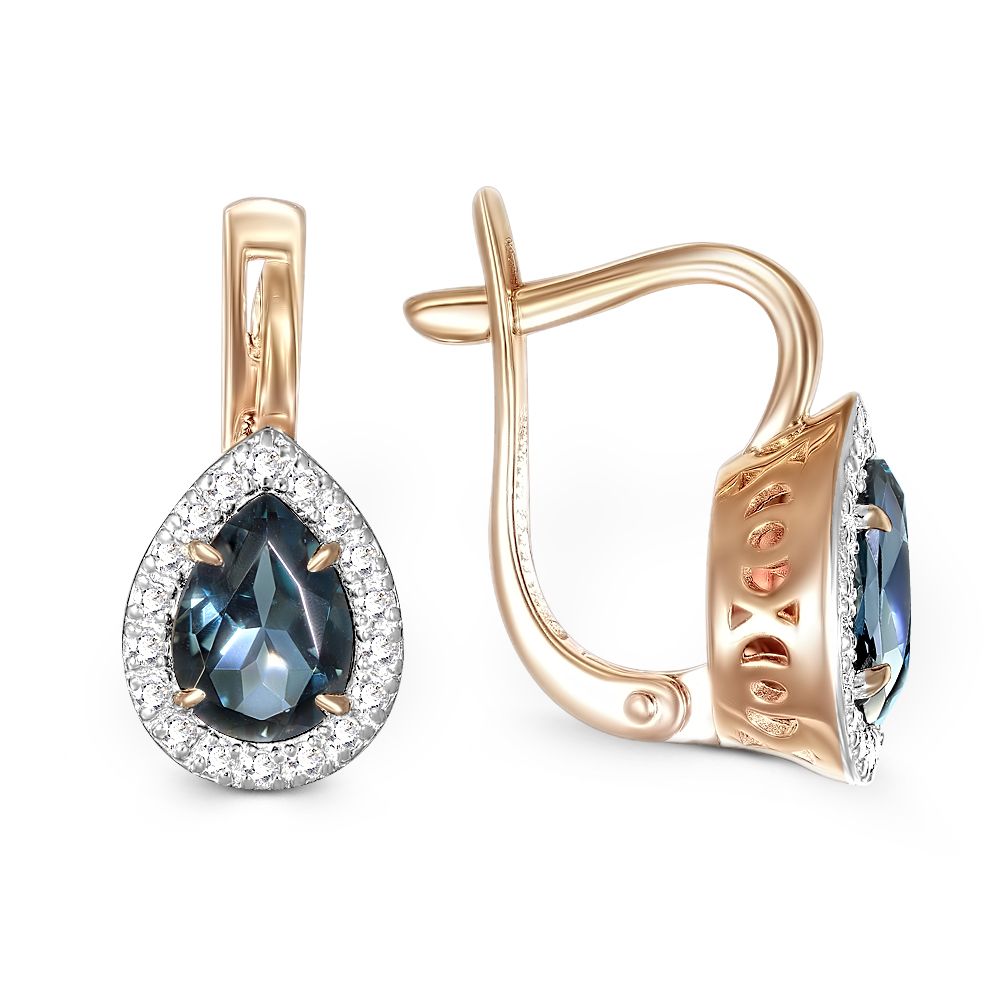 

Серьги из красного золота с топазом NEWGOLD 095937_02_01_005_0011, 095937_02_01_005_0011