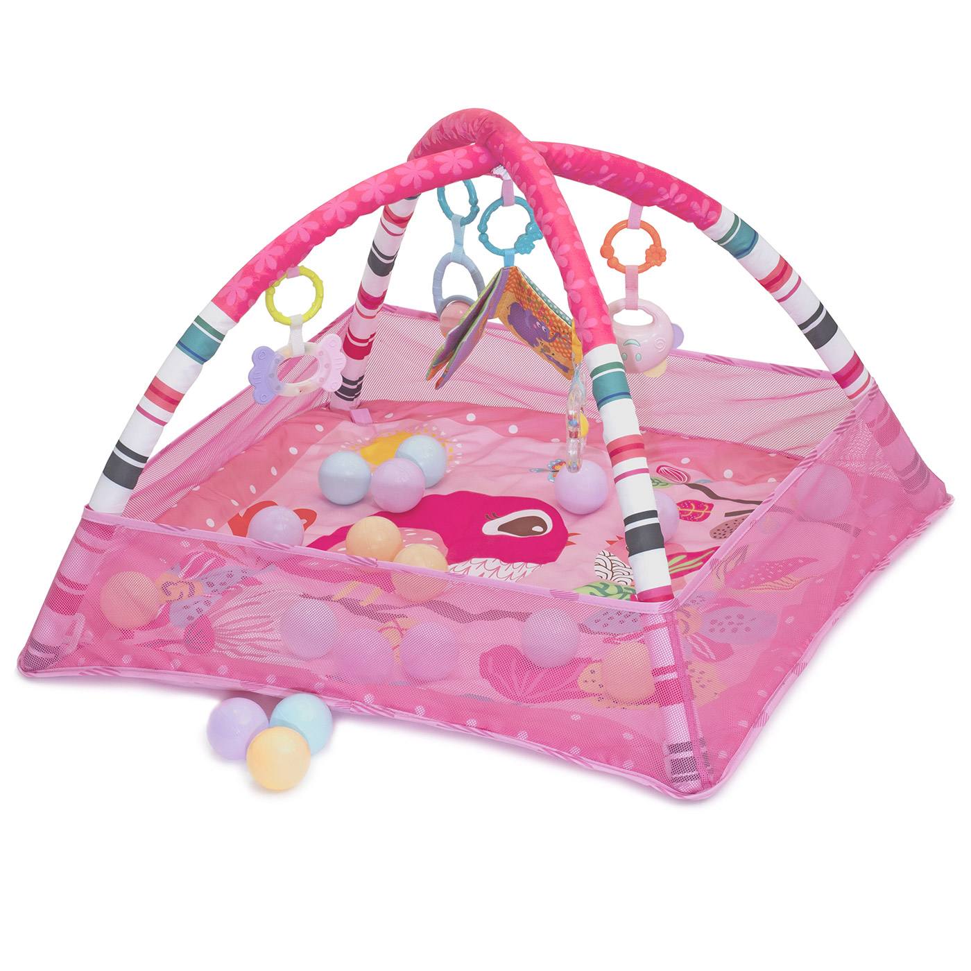 фото Коврик funkids play ground gym с подвесными игрушками cc9036