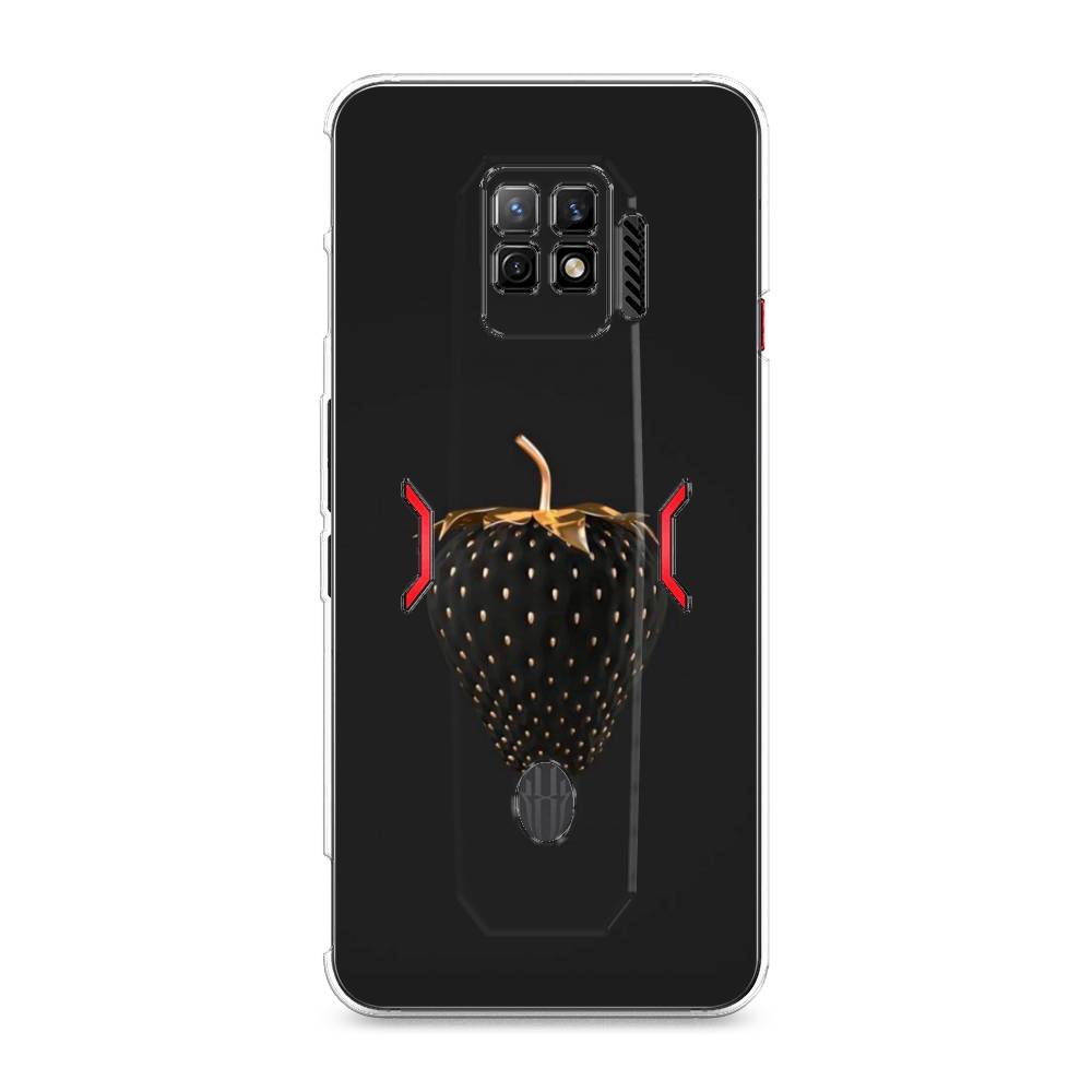 

Чехол Awog на ZTE Nubia Red Magic 7 Pro Черно-золотая клубника", Разноцветный, 136050-10