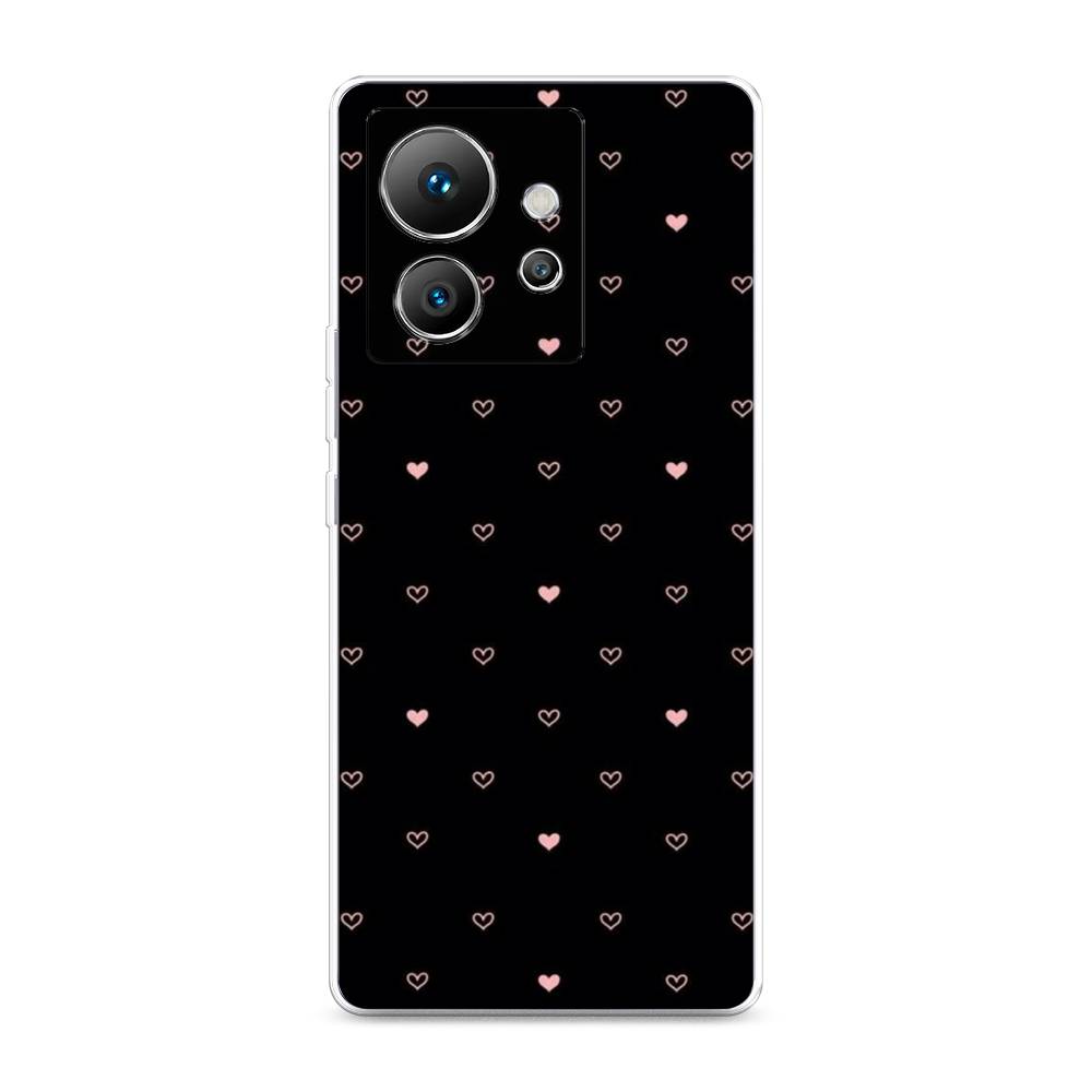 

Чехол Awog на Infinix Zero Ultra 5G "Черный фон и сердечки", Розовый;серый;черный, 3102850-3