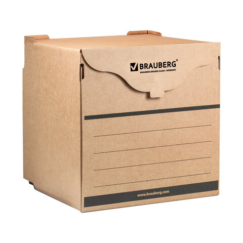 

Короб архивный Brauberg 340х330х310мм фронтальная загрузка липучка бурый 122033 10шт, Бежевый